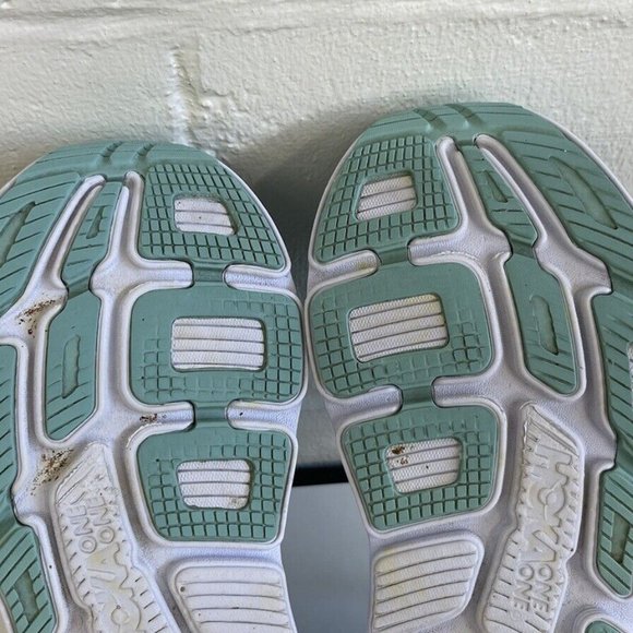 Hoka One One Bondi 7 Women Sz 6.5US Sneaker EUC Aquarelle /Eggshell Blue Lace Up - Picture 10 of 11